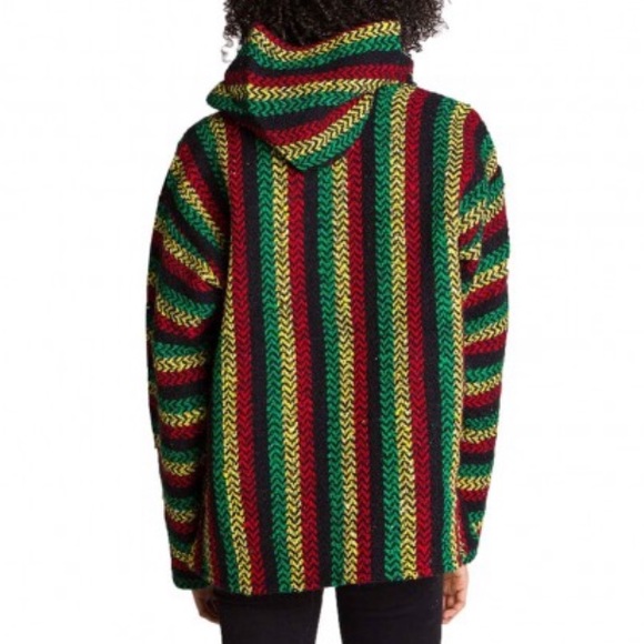 NWOT Classic Rasta Drug Rug Hoodie - Picture 3 of 10